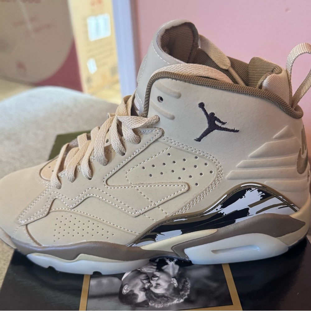 Jordan women’s mvp 678 desert sand Sneakers in Beige and Black